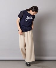 KJKHA21034 a.v.v KIDS(アー・ヴェ・ヴェ) [120-160]【接触冷感】パフスリーブロゴトップス ネイビー