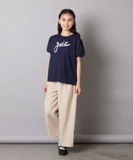 KJKHA21034 a.v.v KIDS(アー・ヴェ・ヴェ) [120-160]【接触冷感】パフスリーブロゴトップス ネイビー