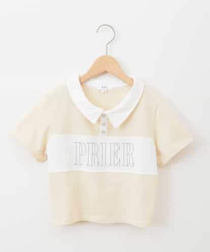 KJKHA25034 a.v.v KIDS 【接触冷感/ジメジメ対策】[130-160]えり付き切替ロゴTシャツ