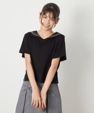KJKHA29029 a.v.v KIDS(アー・ヴェ・ヴェ) [120-160]【接触冷感/ジメジメ対策】セーラーカラーＴ ホワイト