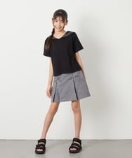 KJKHA29029 a.v.v KIDS(アー・ヴェ・ヴェ) [120-160]【接触冷感/ジメジメ対策】セーラーカラーＴ ホワイト