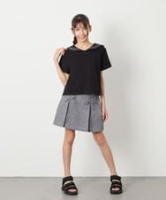 KJKHA29029 a.v.v KIDS(アー・ヴェ・ヴェ) [120-160]【接触冷感/ジメジメ対策】セーラーカラーＴ ホワイト
