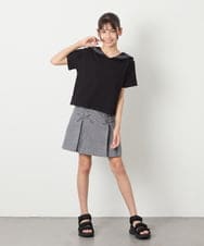 KJKHA29029 a.v.v KIDS(アー・ヴェ・ヴェ) [120-160]【接触冷感/ジメジメ対策】セーラーカラーＴ ホワイト