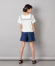 KJKHA29029 a.v.v KIDS(アー・ヴェ・ヴェ) [120-160]【接触冷感/ジメジメ対策】セーラーカラーＴ ホワイト