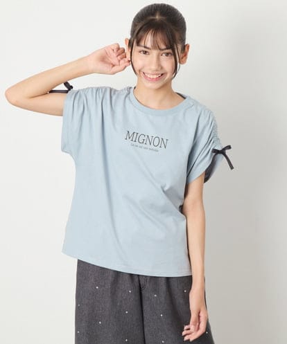 KJKHA30029 a.v.v KIDS [120-160]【接触冷感/ジメジメ対策】肩ドロストＴ