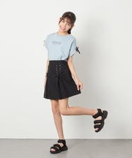 KJKHA30029 a.v.v KIDS(アー・ヴェ・ヴェ) [120-160]【接触冷感/ジメジメ対策】肩ドロストＴ ライトブルー