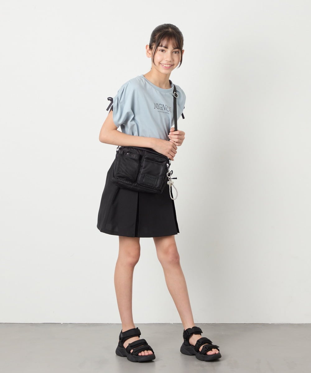 KJKHA30029 a.v.v KIDS(アー・ヴェ・ヴェ) [120-160]【接触冷感/ジメジメ対策】肩ドロストＴ ライトブルー
