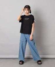 KJKHA30029 a.v.v KIDS(アー・ヴェ・ヴェ) [120-160]【接触冷感/ジメジメ対策】肩ドロストＴ ライトブルー