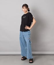 KJKHA30029 a.v.v KIDS(アー・ヴェ・ヴェ) [120-160]【接触冷感/ジメジメ対策】肩ドロストＴ ライトブルー