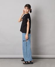 KJKHA30029 a.v.v KIDS(アー・ヴェ・ヴェ) [120-160]【接触冷感/ジメジメ対策】肩ドロストＴ ライトブルー