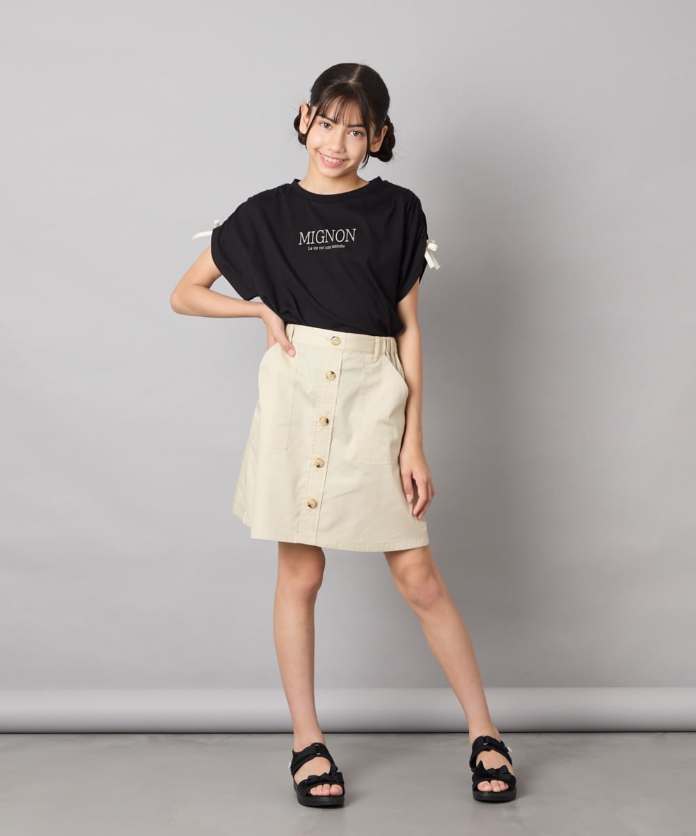 KJKHA30029 a.v.v KIDS(アー・ヴェ・ヴェ) [120-160]【接触冷感/ジメジメ対策】肩ドロストＴ ライトブルー