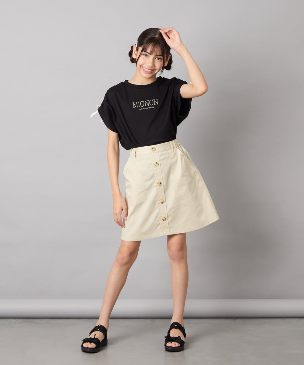 KJKHA30029 a.v.v KIDS(アー・ヴェ・ヴェ) [120-160]【接触冷感/ジメジメ対策】肩ドロストＴ ライトブルー