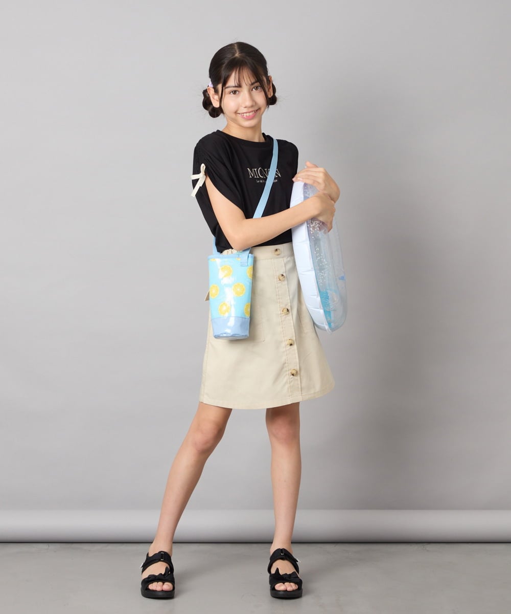 KJKHA30029 a.v.v KIDS(アー・ヴェ・ヴェ) [120-160]【接触冷感/ジメジメ対策】肩ドロストＴ ライトブルー