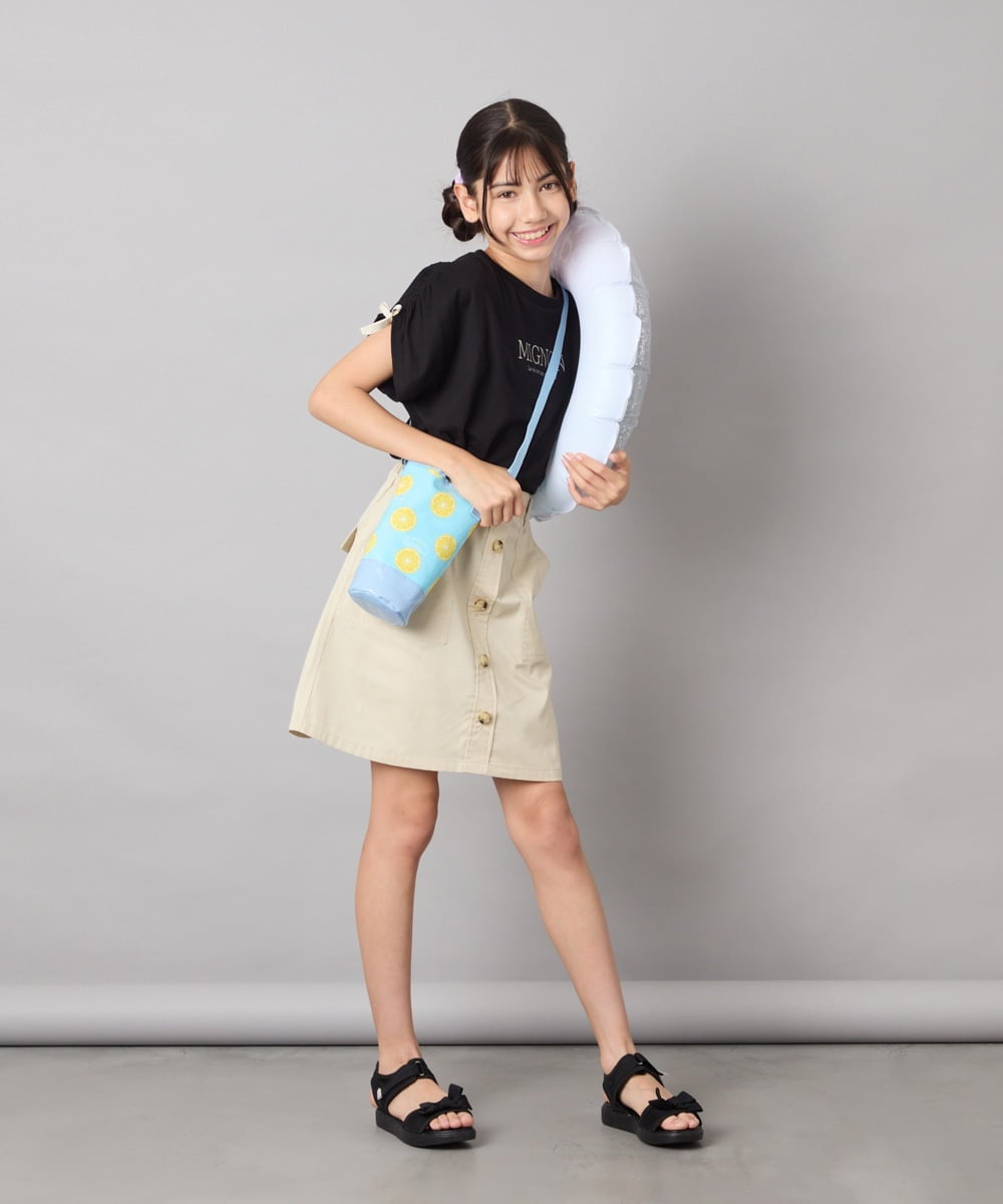 KJKHA30029 a.v.v KIDS(アー・ヴェ・ヴェ) [120-160]【接触冷感/ジメジメ対策】肩ドロストＴ ライトブルー