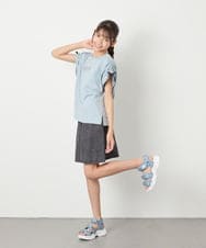 KJKHA30029 a.v.v KIDS(アー・ヴェ・ヴェ) [120-160]【接触冷感/ジメジメ対策】肩ドロストＴ ライトブルー