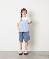 KJKHD64039 a.v.v KIDS(アー・ヴェ・ヴェ) [130-160]シアージャカードキャミドッキングトップス ライトブルー