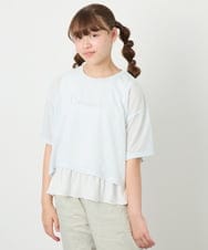 KJKHD76044 a.v.v KIDS(アー・ヴェ・ヴェ) [130-160]【冷感/UVカット】レイヤードシアーTセット ライトブルー