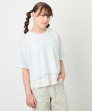 KJKHD76044 a.v.v KIDS(アー・ヴェ・ヴェ) [130-160]【冷感/UVカット】レイヤードシアーTセット ライトブルー