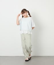 KJKHD76044 a.v.v KIDS(アー・ヴェ・ヴェ) [130-160]【冷感/UVカット】レイヤードシアーTセット ライトブルー