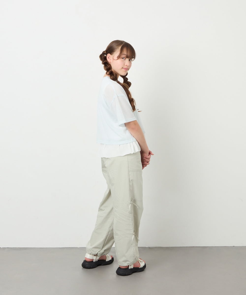 KJKHD76044 a.v.v KIDS(アー・ヴェ・ヴェ) [130-160]【冷感/UVカット】レイヤードシアーTセット ライトブルー