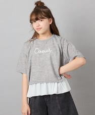 KJKHD76044 a.v.v KIDS(アー・ヴェ・ヴェ) [130-160]【冷感/UVカット】レイヤードシアーTセット ライトグレー