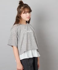 KJKHD76044 a.v.v KIDS(アー・ヴェ・ヴェ) [130-160]【冷感/UVカット】レイヤードシアーTセット ライトグレー