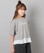 KJKHD76044 a.v.v KIDS(アー・ヴェ・ヴェ) [130-160]【冷感/UVカット】レイヤードシアーTセット ライトグレー