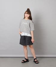 KJKHD76044 a.v.v KIDS(アー・ヴェ・ヴェ) [130-160]【冷感/UVカット】レイヤードシアーTセット ライトグレー