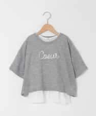 KJKHD76044 a.v.v KIDS(アー・ヴェ・ヴェ) [130-160]【冷感/UVカット】レイヤードシアーTセット ライトグレー