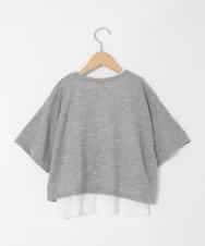 KJKHD76044 a.v.v KIDS(アー・ヴェ・ヴェ) [130-160]【冷感/UVカット】レイヤードシアーTセット ライトグレー