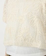KJKHD77044 a.v.v KIDS(アー・ヴェ・ヴェ) [120-160]【冷感/洗える】レースTシャツタンク付き アイボリー