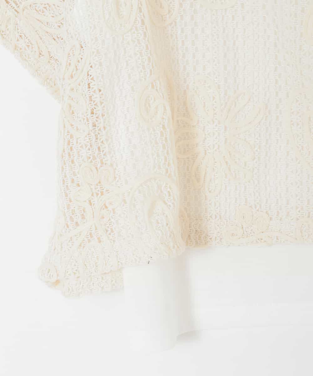 KJKHD77044 a.v.v KIDS(アー・ヴェ・ヴェ) [120-160]【冷感/洗える】レースTシャツタンク付き アイボリー