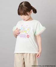 KJKHD81035 a.v.v KIDS(アー・ヴェ・ヴェ) [110-140]すみっコぐらし袖チュールT ホワイト