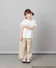 KJKHD81035 a.v.v KIDS(アー・ヴェ・ヴェ) [110-140]すみっコぐらし袖チュールT ホワイト