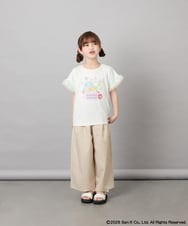 KJKHD81035 a.v.v KIDS(アー・ヴェ・ヴェ) [110-140]すみっコぐらし袖チュールT ホワイト
