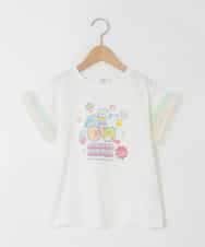 KJKHD81035 a.v.v KIDS(アー・ヴェ・ヴェ) [110-140]すみっコぐらし袖チュールT ホワイト