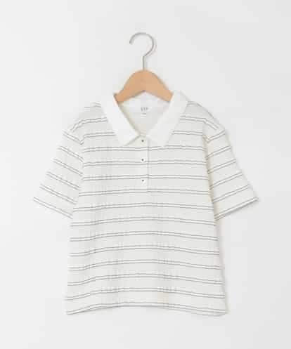 KJKHD83035 a.v.v KIDS [130-160]【ママとお揃いコーデが叶う】フリルボーダーポロシャツ