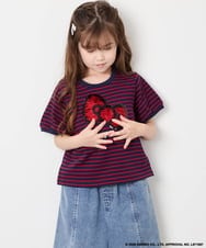 KJKHD85039 a.v.v KIDS(アー・ヴェ・ヴェ) [120-160]【サンリオ/ママとお揃いコーデが叶う】ハローキティTシャツ ネイビー