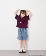 KJKHD85039 a.v.v KIDS(アー・ヴェ・ヴェ) [120-160]【サンリオ/ママとお揃いコーデが叶う】ハローキティTシャツ ネイビー