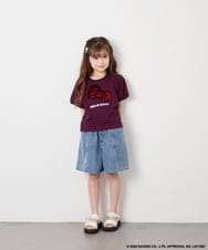 KJKHD85039 a.v.v KIDS(アー・ヴェ・ヴェ) [120-160]【サンリオ/ママとお揃いコーデが叶う】ハローキティTシャツ ネイビー