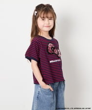 KJKHD85039 a.v.v KIDS(アー・ヴェ・ヴェ) [120-160]【サンリオ/ママとお揃いコーデが叶う】ハローキティTシャツ ネイビー