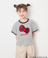 KJKHD85039 a.v.v KIDS(アー・ヴェ・ヴェ) [120-160]【サンリオ/ママとお揃いコーデが叶う】ハローキティTシャツ アイボリー
