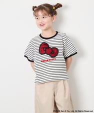 KJKHD85039 a.v.v KIDS(アー・ヴェ・ヴェ) [120-160]【サンリオ/ママとお揃いコーデが叶う】ハローキティTシャツ アイボリー