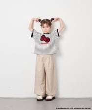 KJKHD85039 a.v.v KIDS(アー・ヴェ・ヴェ) [120-160]【サンリオ/ママとお揃いコーデが叶う】ハローキティTシャツ アイボリー