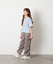 KJKHD91029 a.v.v KIDS(アー・ヴェ・ヴェ) [140-150]【男女兼用】袖ロールアップオーバーT ライトブルー