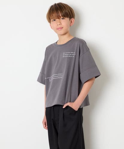 KJKHD91029 a.v.v KIDS [140-150]【男女兼用】袖ロールアップオーバーT