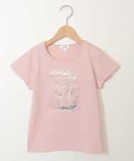 KJKHJ45019 a.v.v KIDS(アー・ヴェ・ヴェ) [100-130]ビニールアップリケＴシャツ[WEB限定サイズ] ピンク