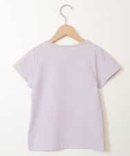 KJKHJ45019 a.v.v KIDS(アー・ヴェ・ヴェ) [100-130]ビニールアップリケＴシャツ[WEB限定サイズ] ラベンダー