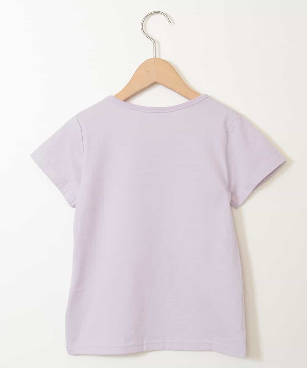KJKHJ45019 a.v.v KIDS(アー・ヴェ・ヴェ) [100-130]ビニールアップリケＴシャツ[WEB限定サイズ] ラベンダー