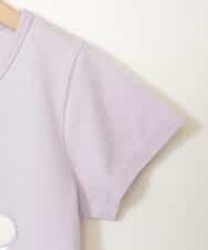 KJKHJ45019 a.v.v KIDS(アー・ヴェ・ヴェ) [100-130]ビニールアップリケＴシャツ[WEB限定サイズ] ラベンダー